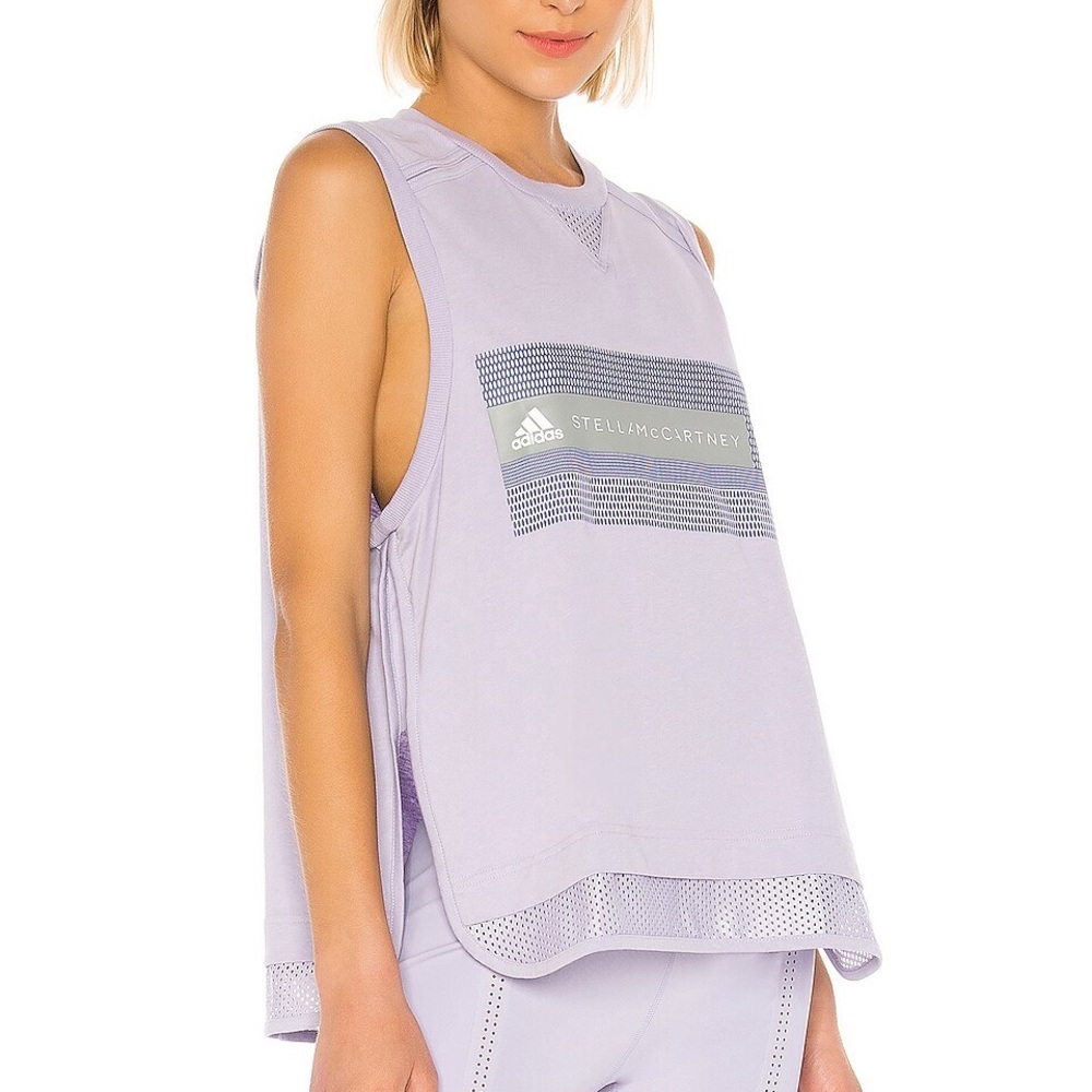 Adidas By Stella McCartney Logo Tank in Iced Lavender